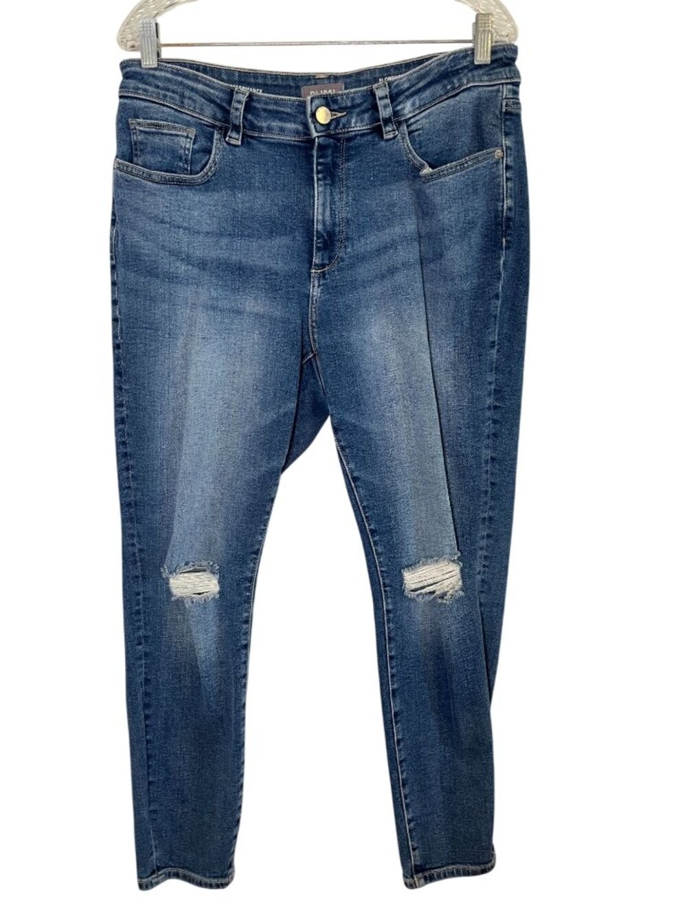 DL1961 Florence Skinny High‎ Rise Blue Denim Jeans 14W Western Festival Classic
